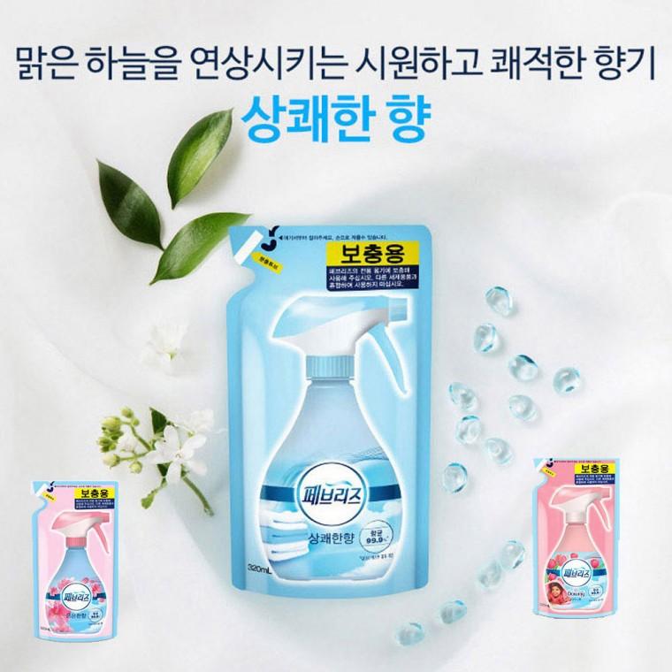 P G 페브리즈 320ml 보충용 상쾌한향 다우니향 은은한