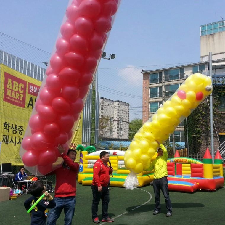 풍선대통령 게임용비닐(폭90 총길이 6m 두께 0.1mm) 국내제작