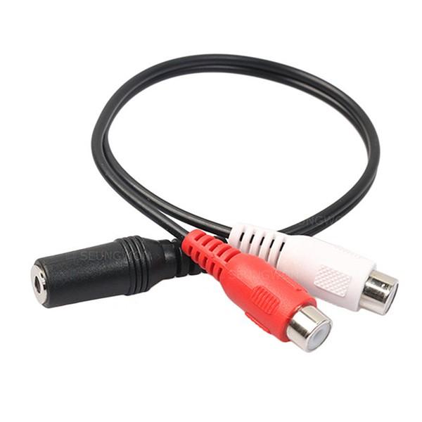 SW0019 ST3.5(F)-RCA(F)x2 변환케이블 3.5잭 2RCA로 분배젠더