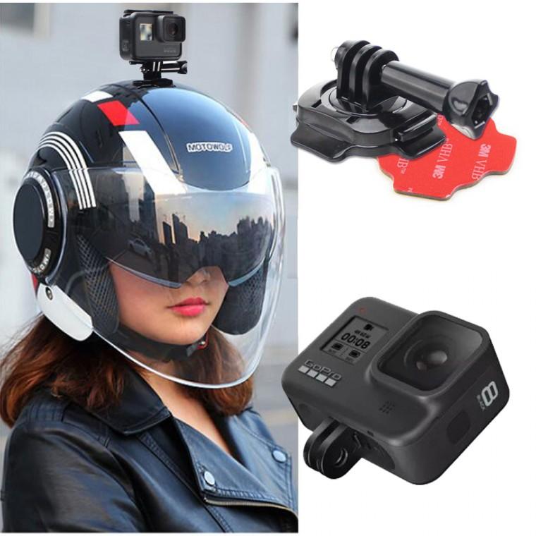 GOPRO HERO 9 헬멧 360도 회전 부착 커브드 마운트 고프로9 고프로8 고프로7 GOPRO9 블랙 호환 악세서리