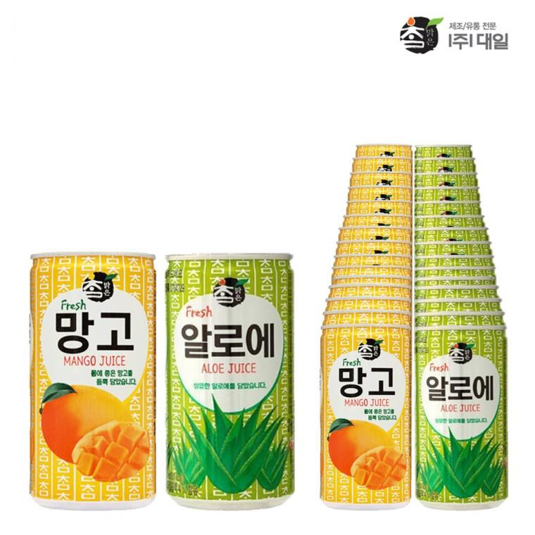 대일 참맑은 망고175 알로에175ml X 각15개 (총30개) 캔음료 작은캔 혼합캔음료 참맑은혼합