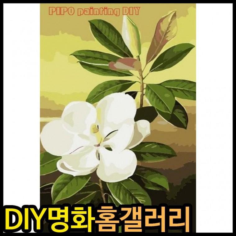 피포페인팅 K070 목련화 행운와 부를 상징 60x90 대형 DIY명화그리기 그림그리기