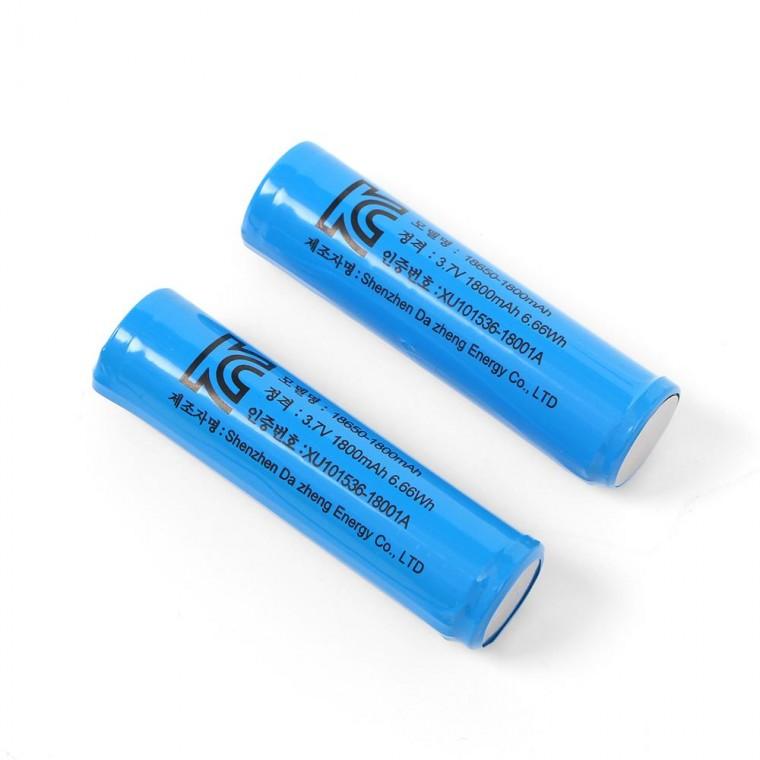 KC인증 18650 배터리 1800mAh 리튬이온 충전지 2p