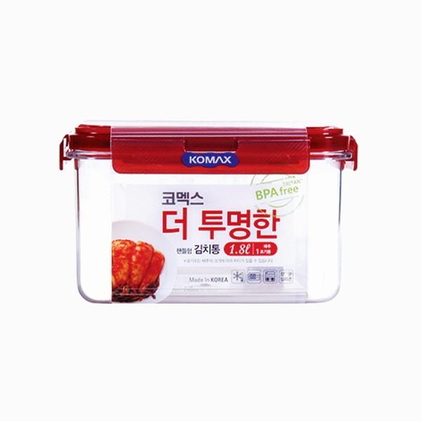 매직크린 더 투명한 김치통 정사각 1.8L 핸들