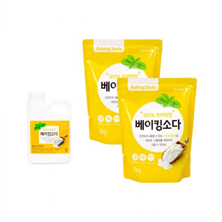 감동 베이킹소다(용기 500g)-1개+감동 베이킹소다(리필 2kg)-2개