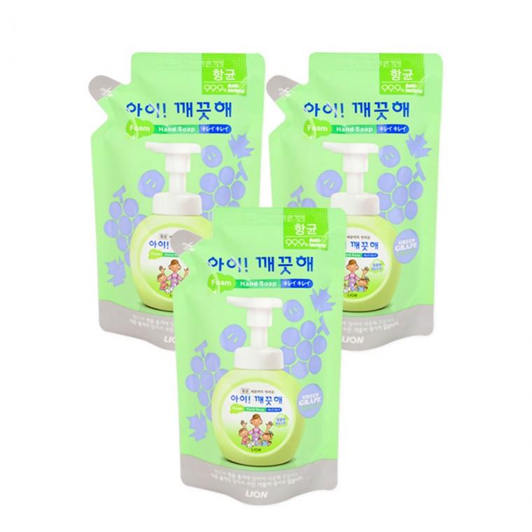 아이깨끗해(리필 200ml) 청포도향-3개 유아핸드워시 핸드워시 거품비누 손세정제