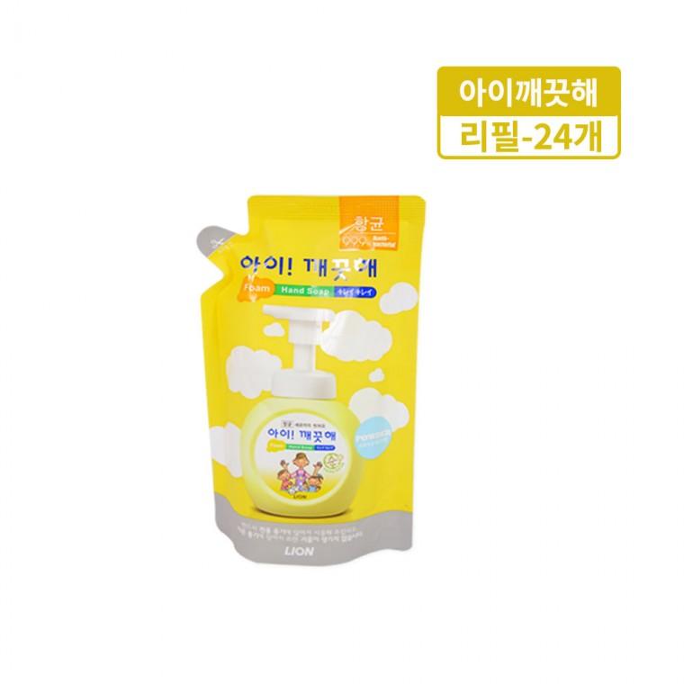 아이깨끗해(리필 200ml) 파우더향-24개 유아핸드워시 핸드워시 거품비누 손세정제