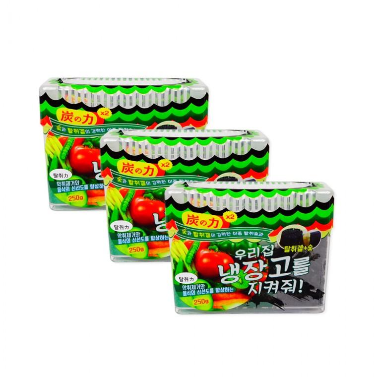 우리집 냉장고를 지켜줘 탈취제(냉장고용 250g)-5개 탈취겔 숯 냄새제거 냉장고탈취제