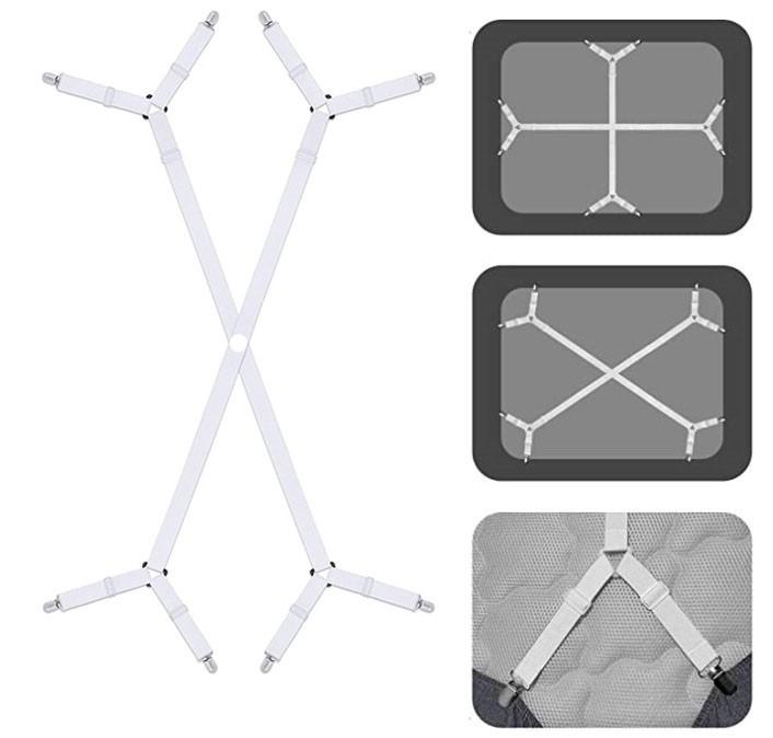 초대형 침대 이불 시트 고정 집게 밴드 클립 패드 매트리스 밀림방지