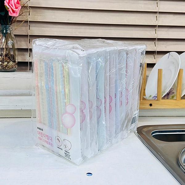 (ABM도매콜) 어린이빨대(색상랜덤)80개입x10개