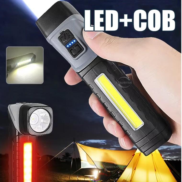 각도조절 LED COB 멀티 야외 캠핑 랜턴 손전등 후레쉬 DJD60