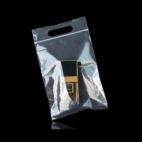 투명 PE 질긴 지퍼 팬시봉투 25X30cm 손잡이5cm 100P