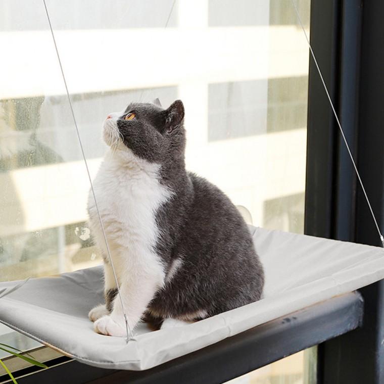 고양이 창문 해먹 사각 침대 유리창 캣타워 흡착식