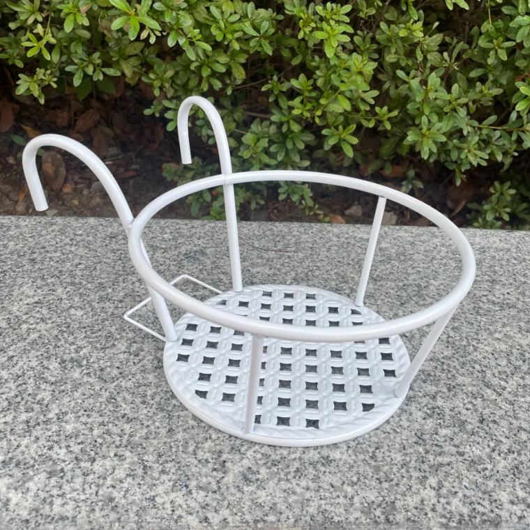 베란다 화분 걸이 진열대 화이트 22x18cm