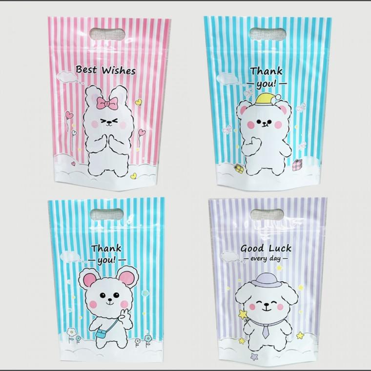선물 손잡이 지퍼백 스탠딩 비닐포장지 50P