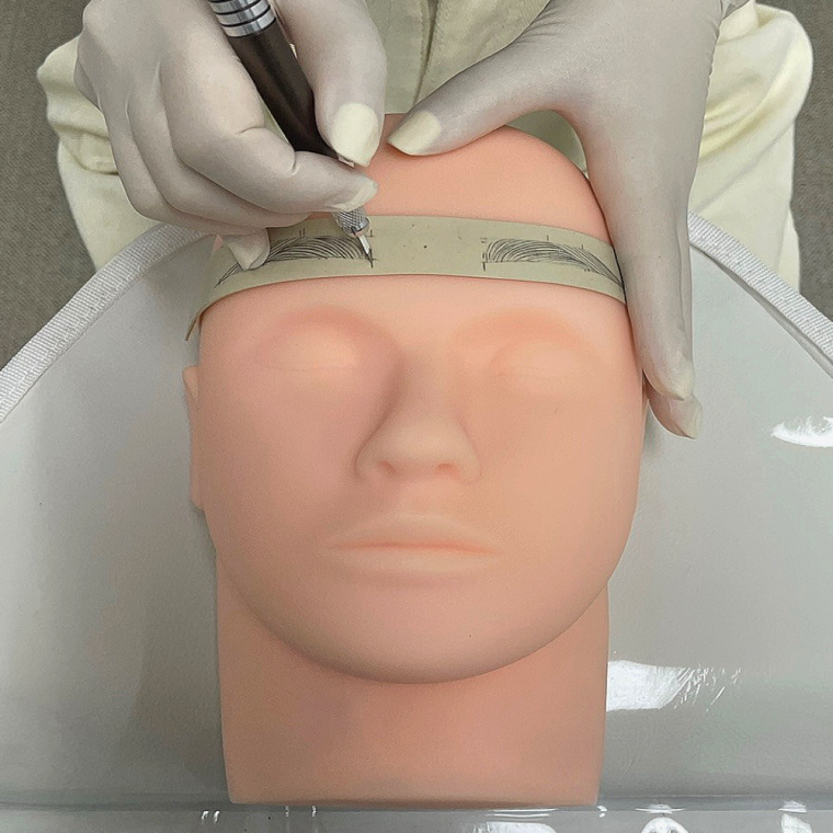 미용 3D 실리콘 얼굴 마네킹 23cm