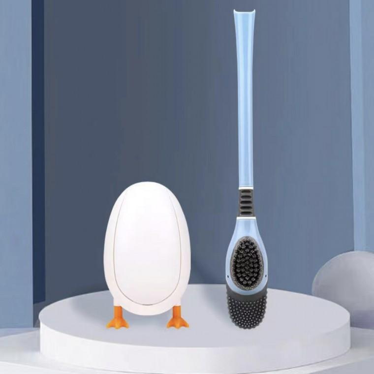 오리 변기 청소솔 다용도 화장실 청소 실리콘 브러쉬 세트 블루