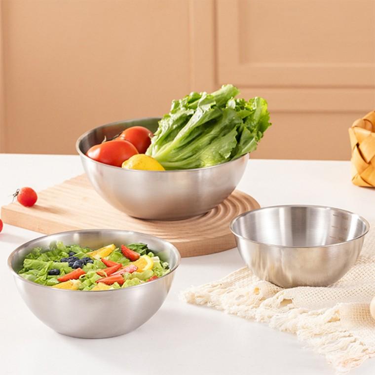 쌀세척 볼 쌀씻는통 세척용 스텐 믹싱볼 3종세트