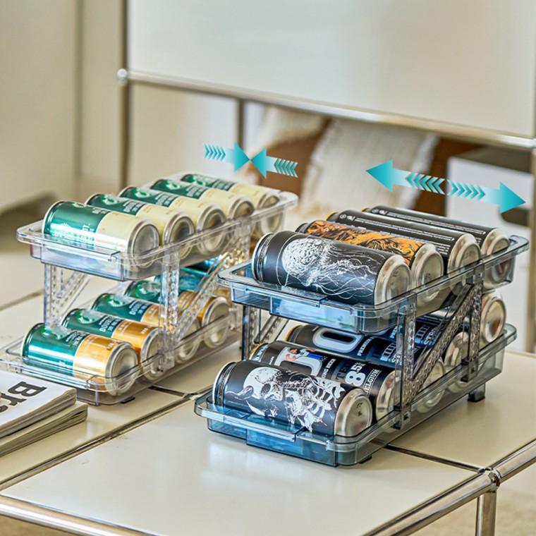 고급 사이즈 조절 캔수납 맥주 음료수 보관대 트레이