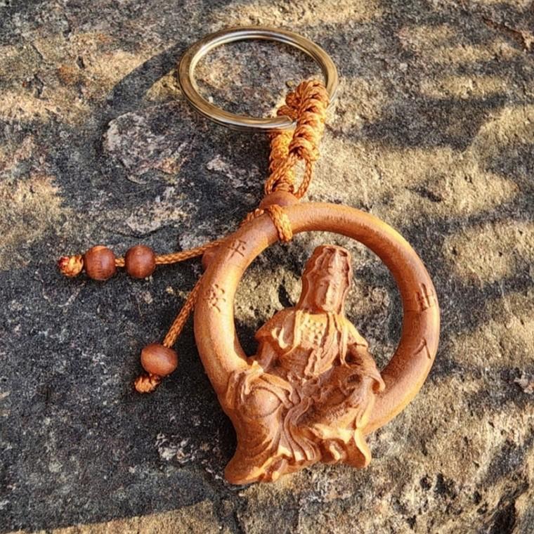 불교 액막이 관세음보살 복숭아나무 키링