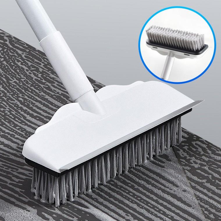 욕실 청소 밀대 길이조절 2 in 1 다용도 스퀴지 세척 브러쉬