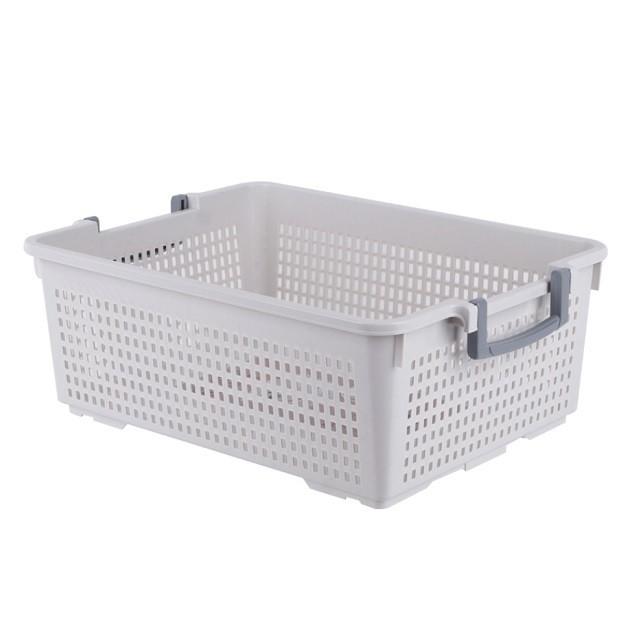 손잡이 적층가능 타공 바스켓-대 W50.5 D35.5 H18