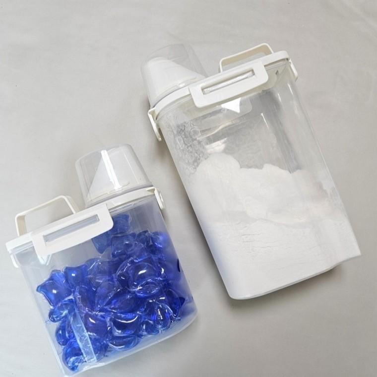 손잡이 달린 세탁 세제 소분통