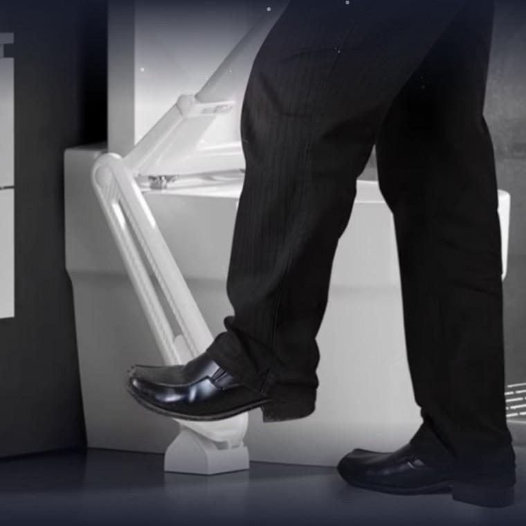 변기위생손잡이 자동 변기 뚜껑 올리기 발페달 페달식