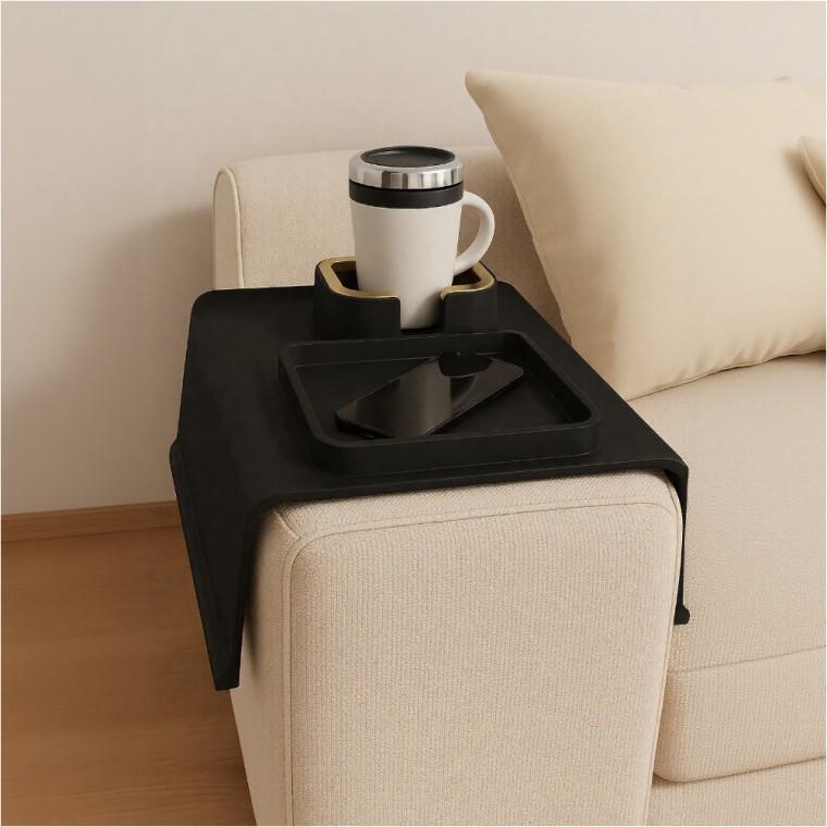 논슬립 쇼파 팔걸이 컵홀더 트레이 거치 수납 받침대