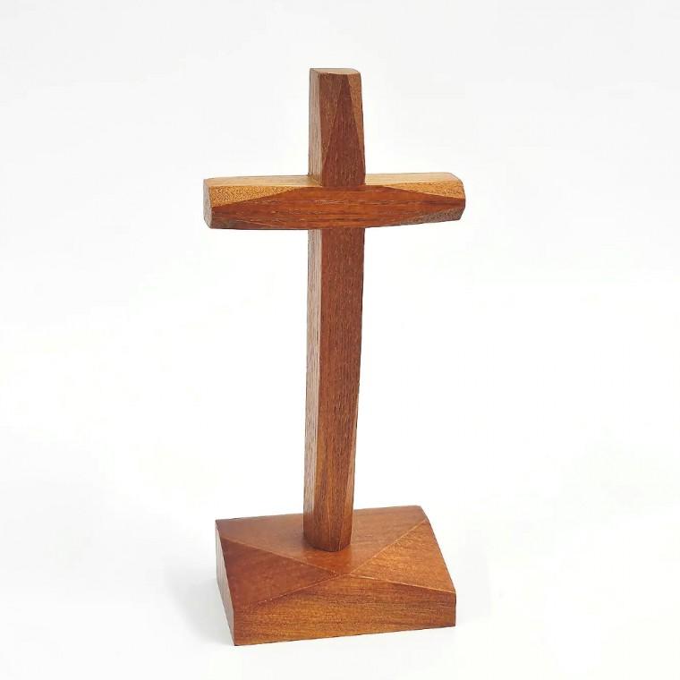 탁상용 스탠드 나무 원목 십자가 20cm