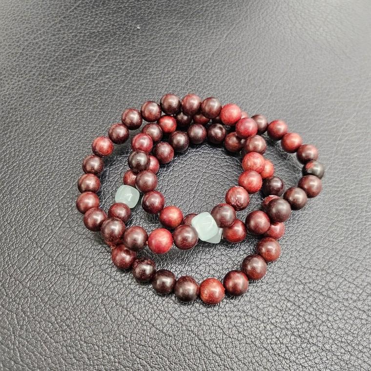 흑단나무 옥 포인트 염주 팔찌 불교 명상 풍수 부적