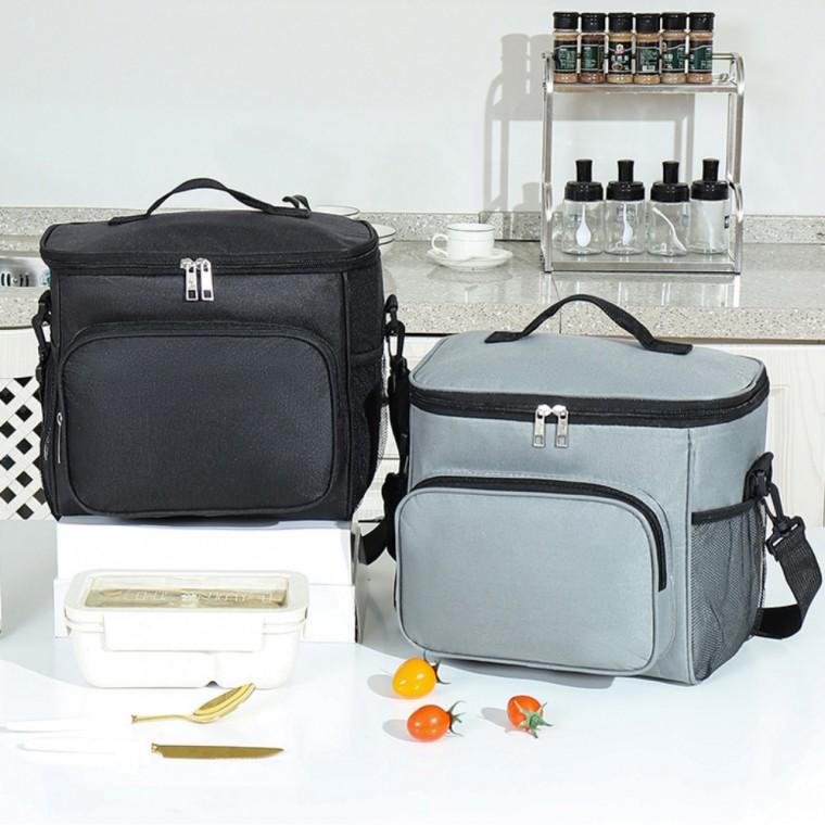 대용량 지퍼형 도시락 보온 보냉 가방 직장인 캠핑