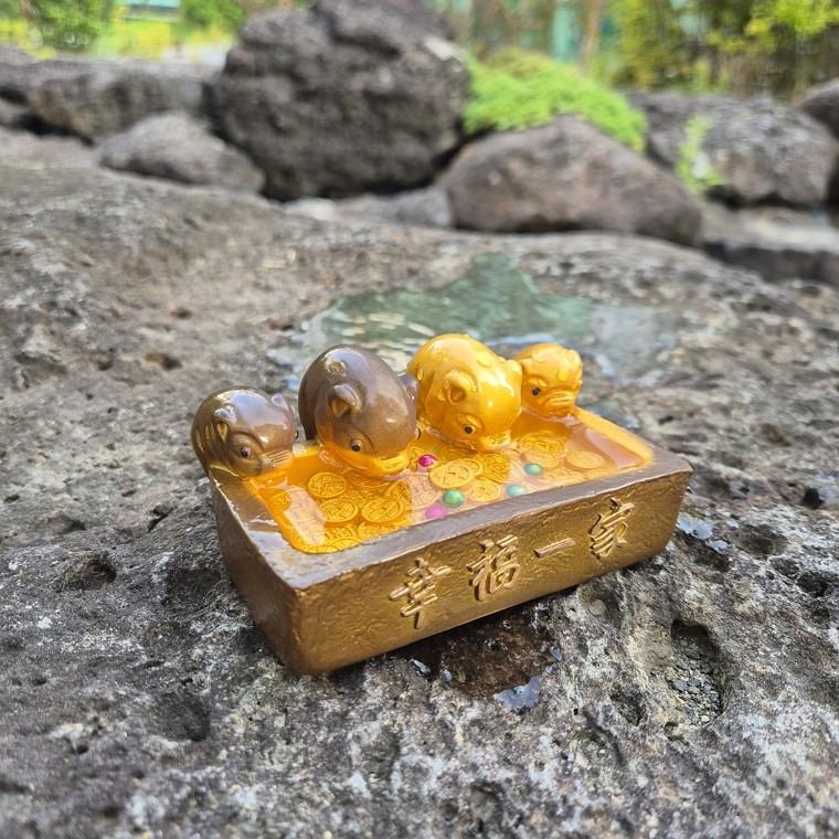 색상이 변하는 재물복 황금돼지 다도용품