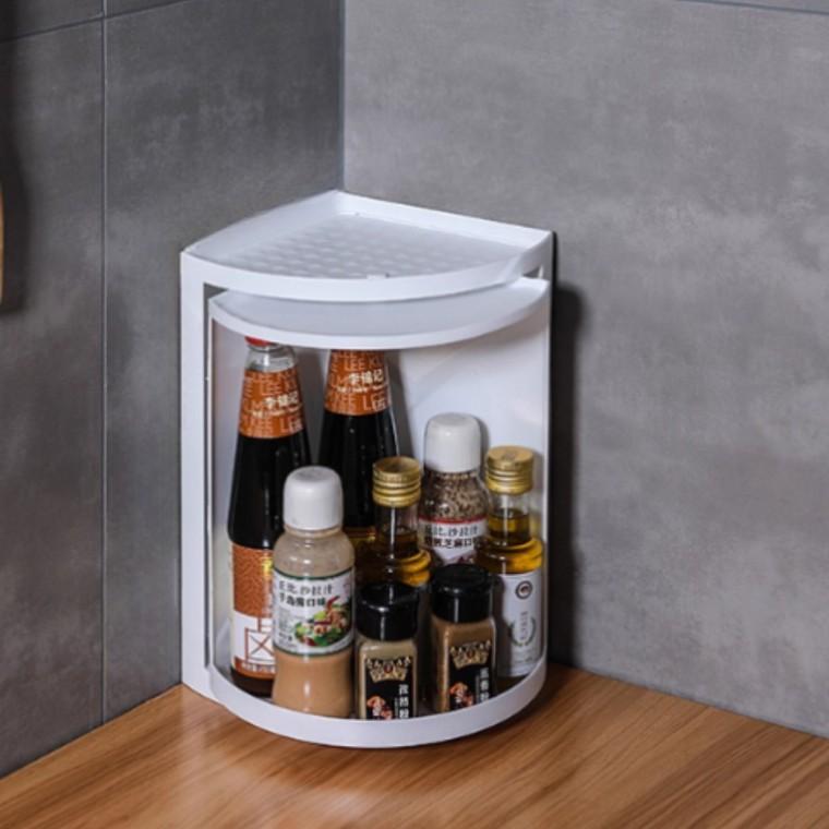 다용도 공간정리 회전 수납함 욕실 주방 코너 정리장