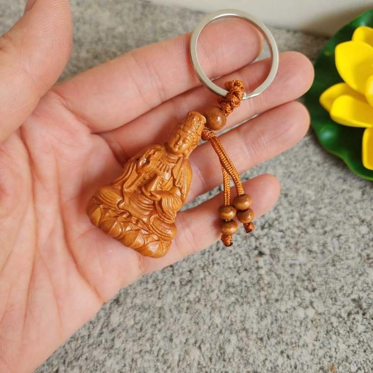 귀신는 액막이 복숭아나무 관음 보살 키링