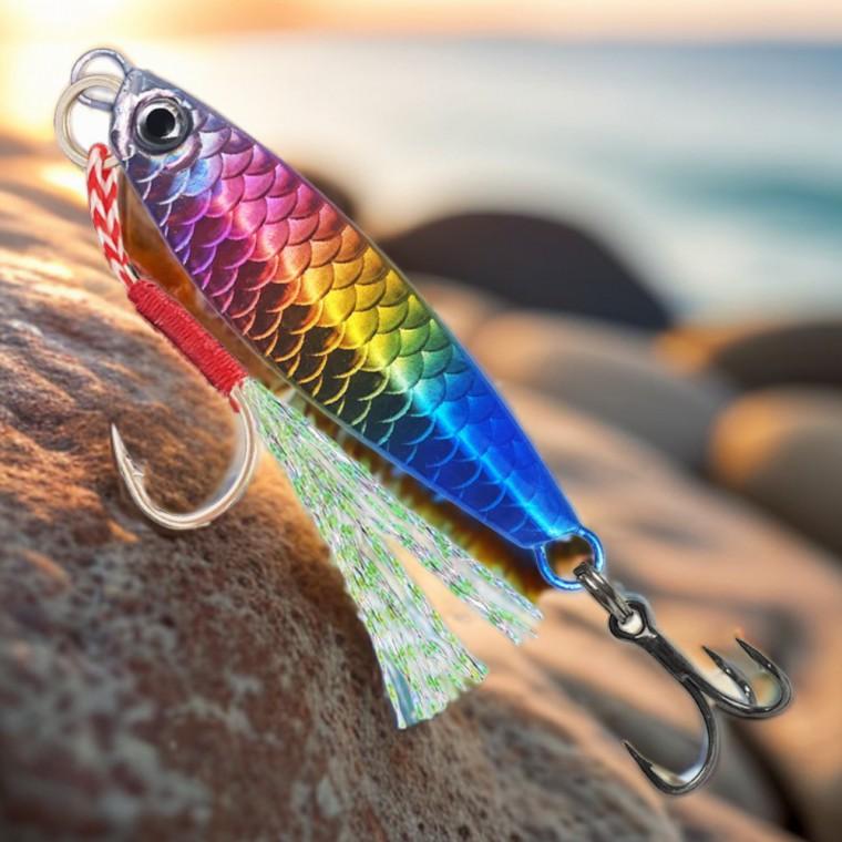 예쁜 어비늘 패턴 메탈지그 6개세트 반짝 낚시바늘