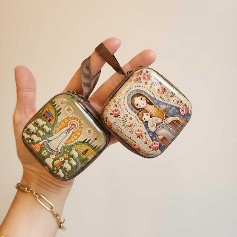 성모마리아 틴케이스 묵주 보관함