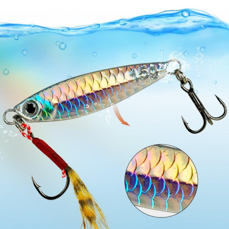 다채로운 색상 메탈지그 낚시바늘 지깅 바다낚시 5p