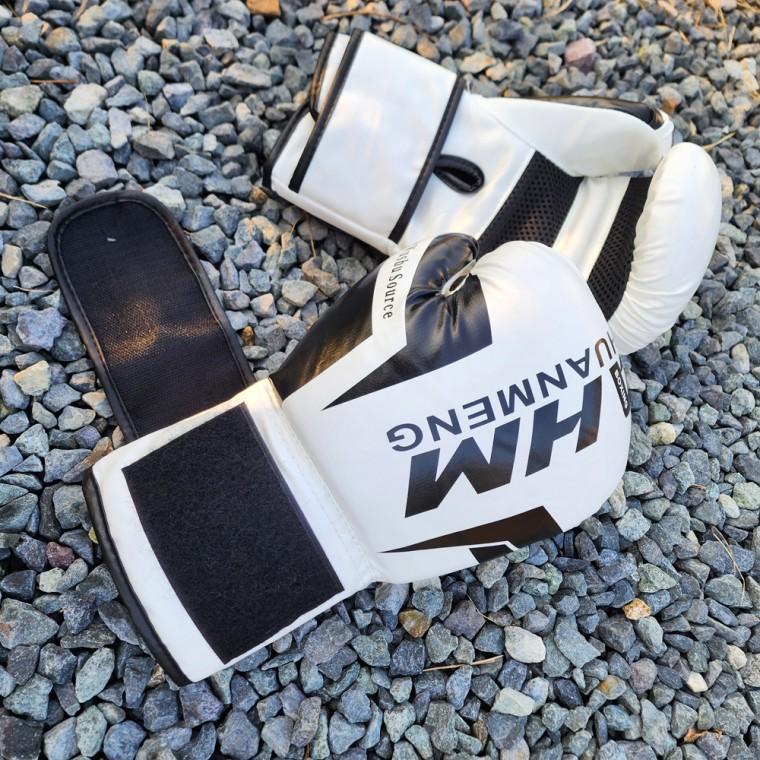 화이트 12온스 복싱 권투 글러브