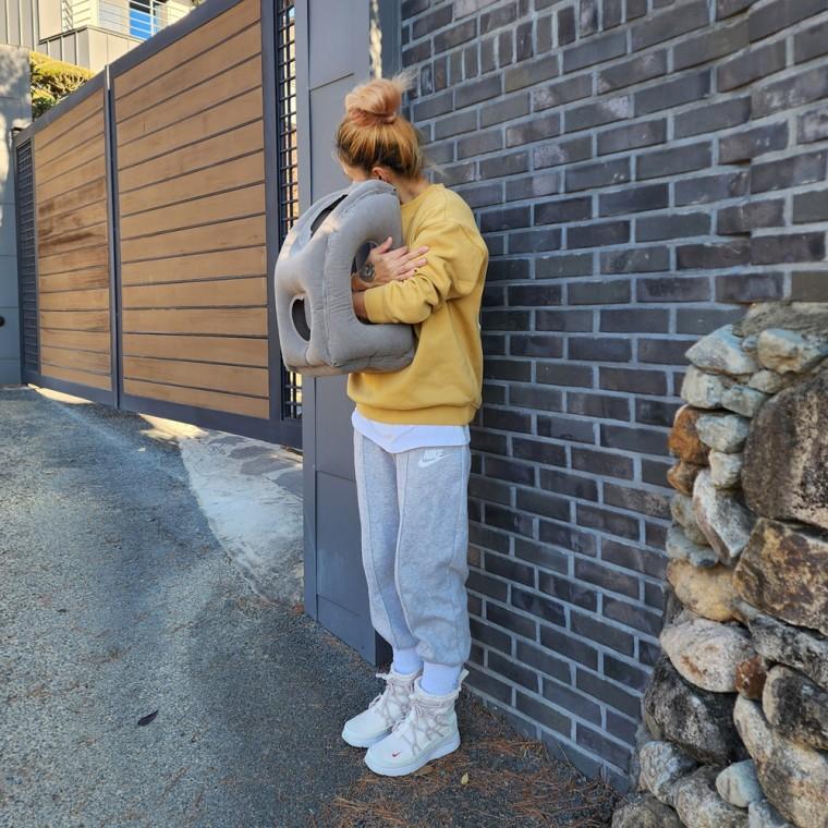 낮잠 목베게 휴대용 여행 하트 쿠션