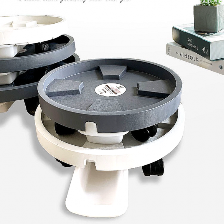 화분 바퀴 받침대 물받이 세트 중형 27cm