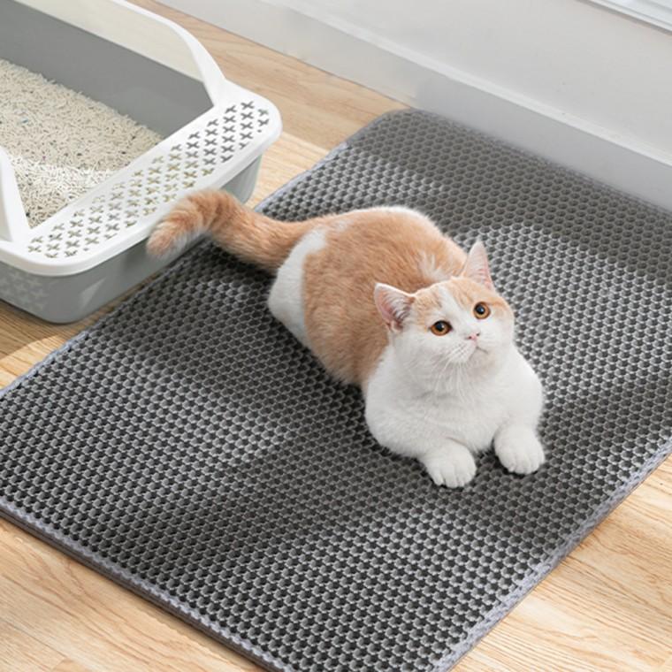 고양이 벌집 모래매트 그레이 60x90cm