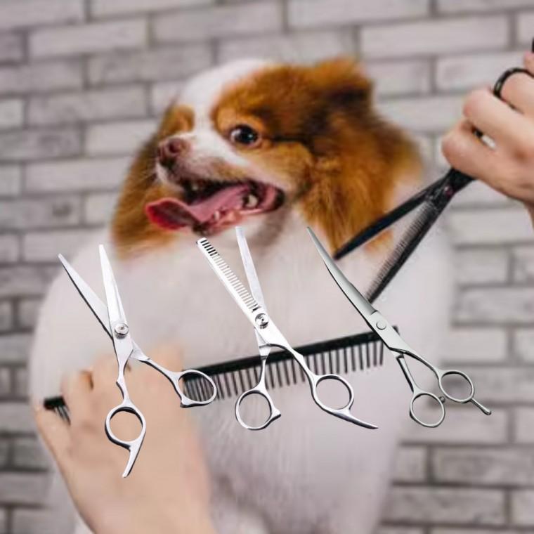 강아지 미용가위 애완동물 셀프미용 안전커팅 3종세트