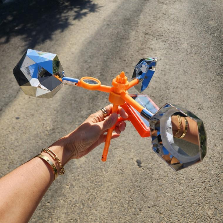 농장 과수원 조류 퇴치 태양광 바람개비 경보기