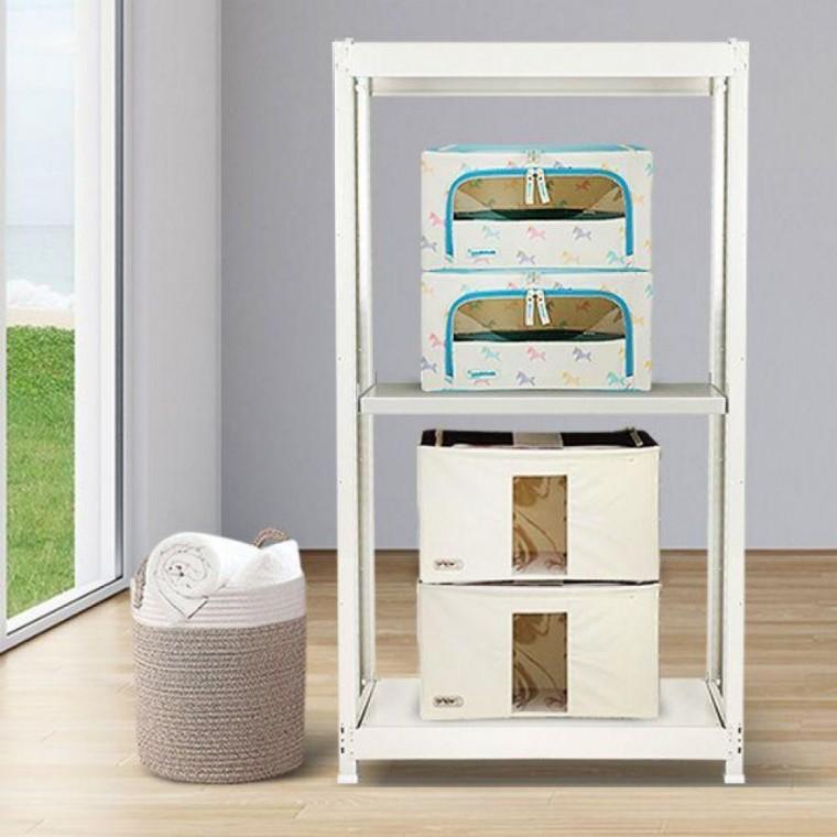 3단 선반 DIY 무볼트 앵글 가구 벽 수납장 진열대 정리대 베란다 경량랙 900x450x1800