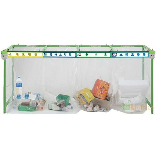 접이식비닐걸이 STP-800L 철재4구 200Lx4 비닐마대 재활용품수거함 대형마대걸이