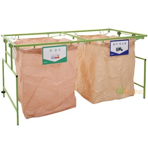 접이식톤백걸이 STT-2000L 철재2구 1000Lx2 톤백마대용 분리수거 대형마대걸이
