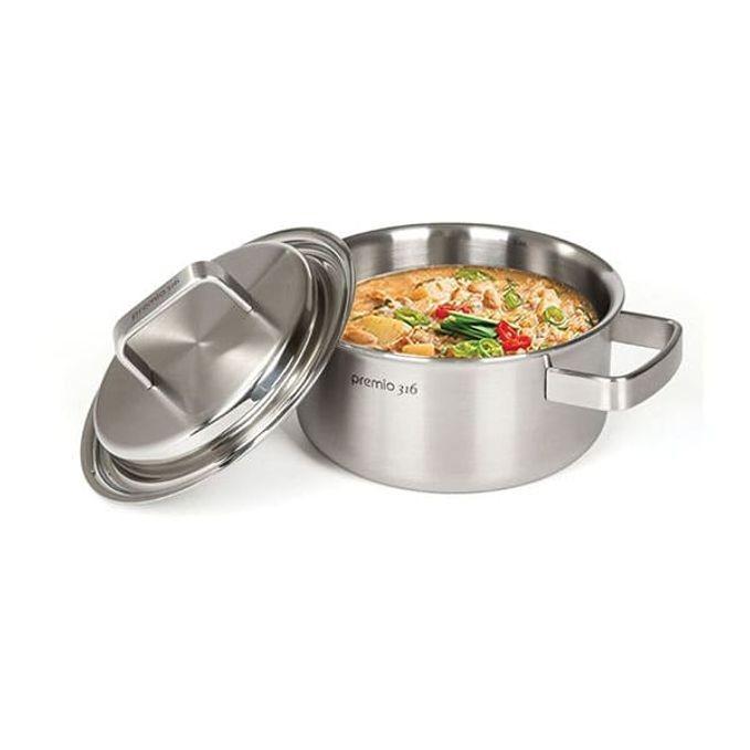 키친아트 스텐 냄비 라면 찌개 국 인덕션 양수 냄비 24cm