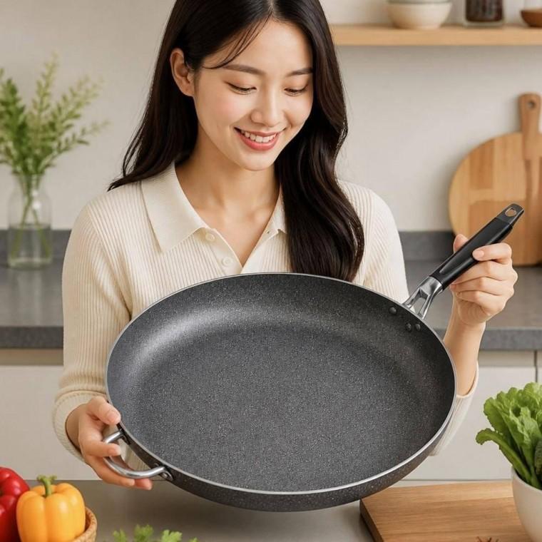 40cm 국내산 팬 볶음팬 주방 대형 프라이팬 4중 코팅