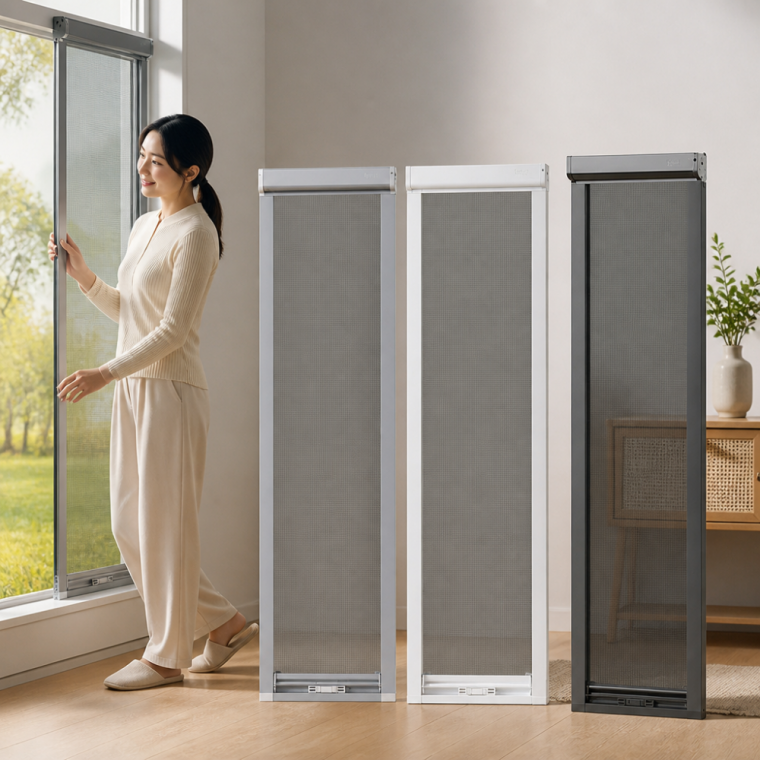 롤형 방충망 300x1600 창문 모기장 자가설치 접이식 시공